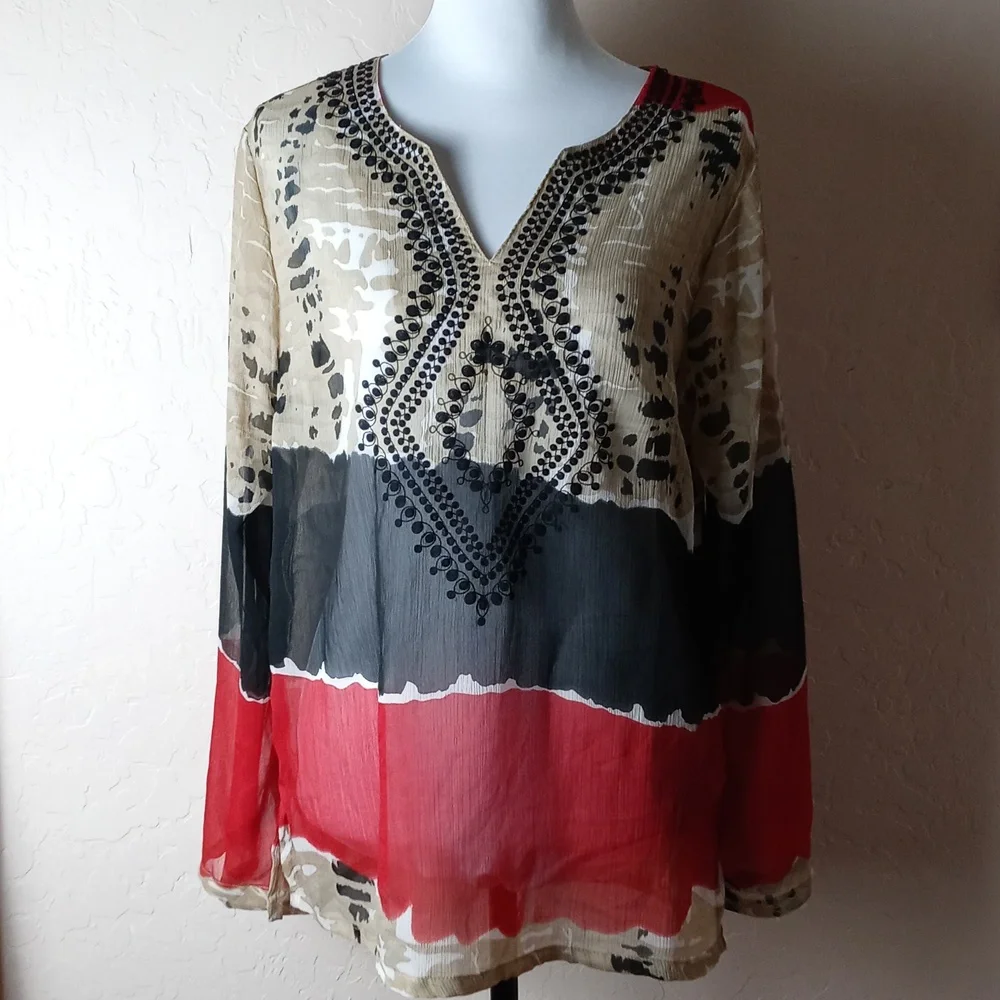 Style & Co. Sheer Blouse